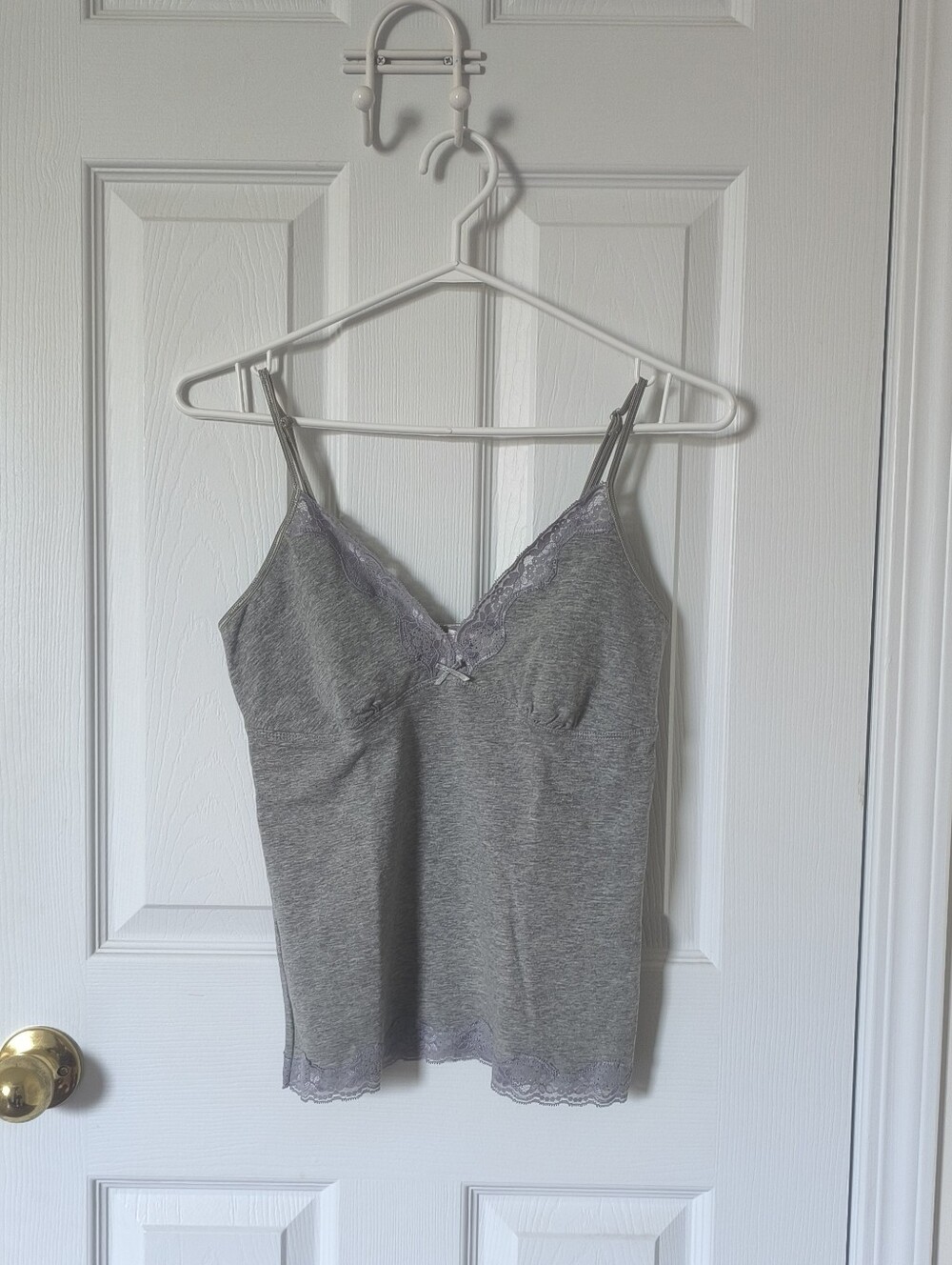 La Lingerie Grey Lace Trim Camisole